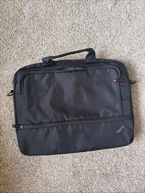 Lenovo ThinkPad Black Laptop Briefcase Bag with Red Accent
